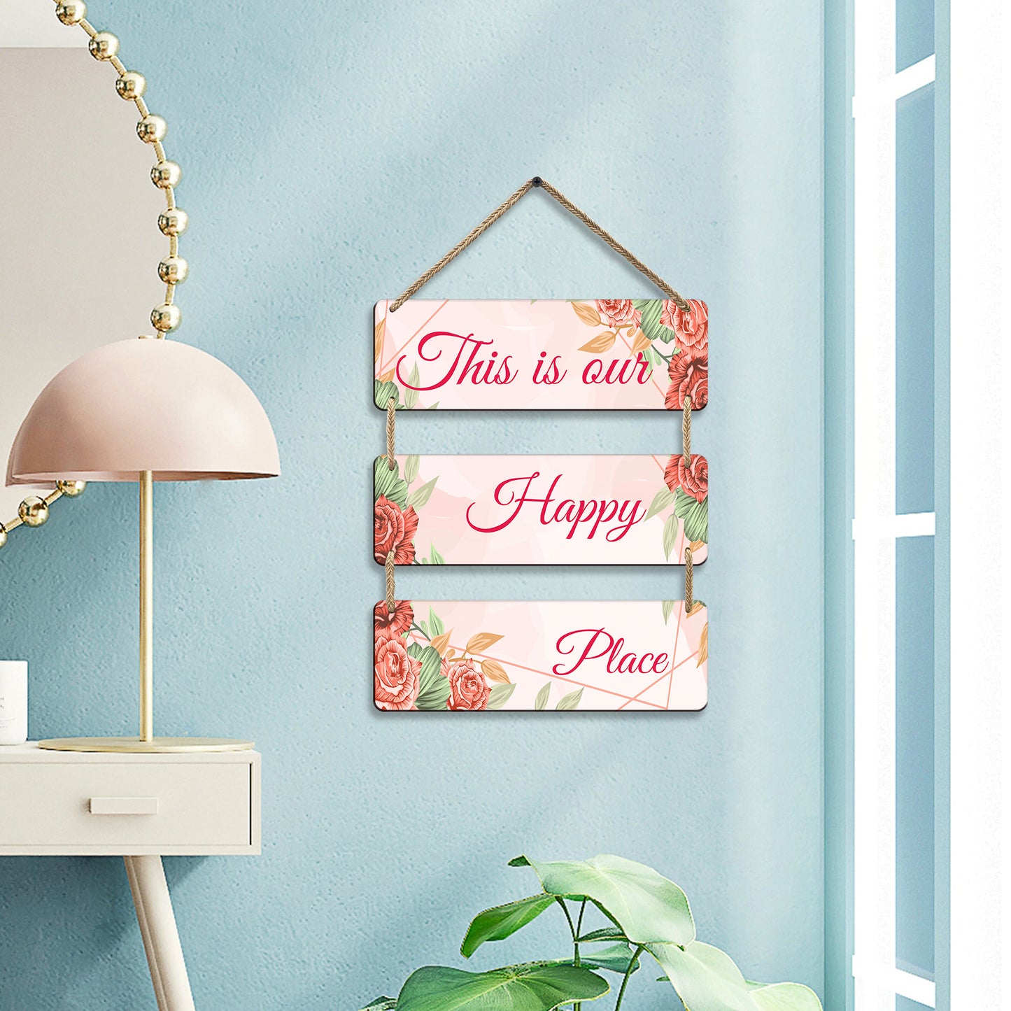 Three Rectangular Plate Wall Hanging