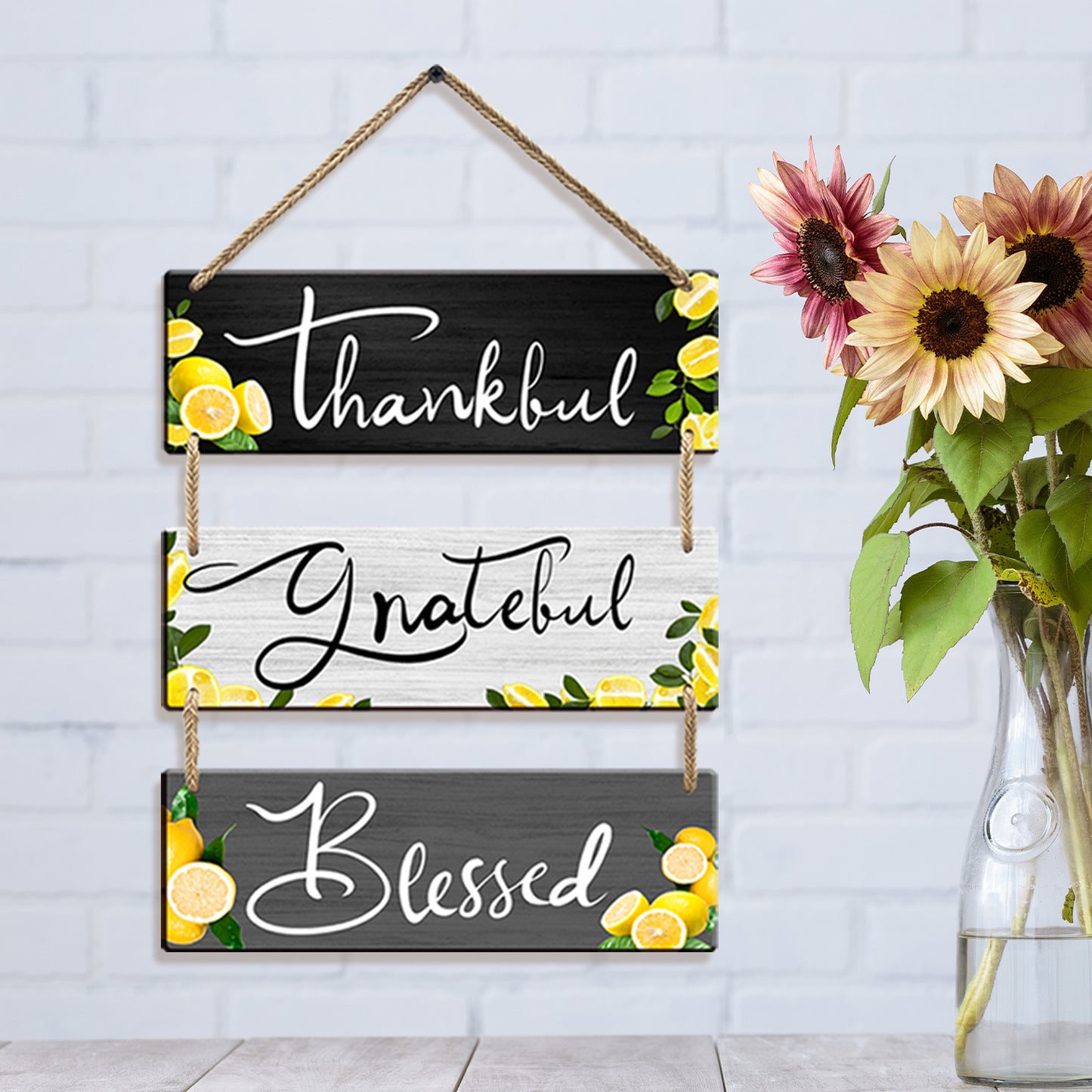 Three Rectangular Plate Wall Hanging