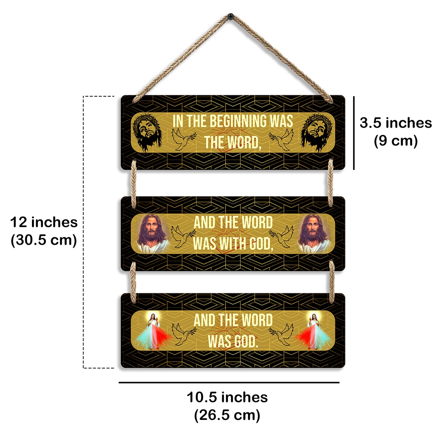 Three Rectangular Plate Wall Hanging
