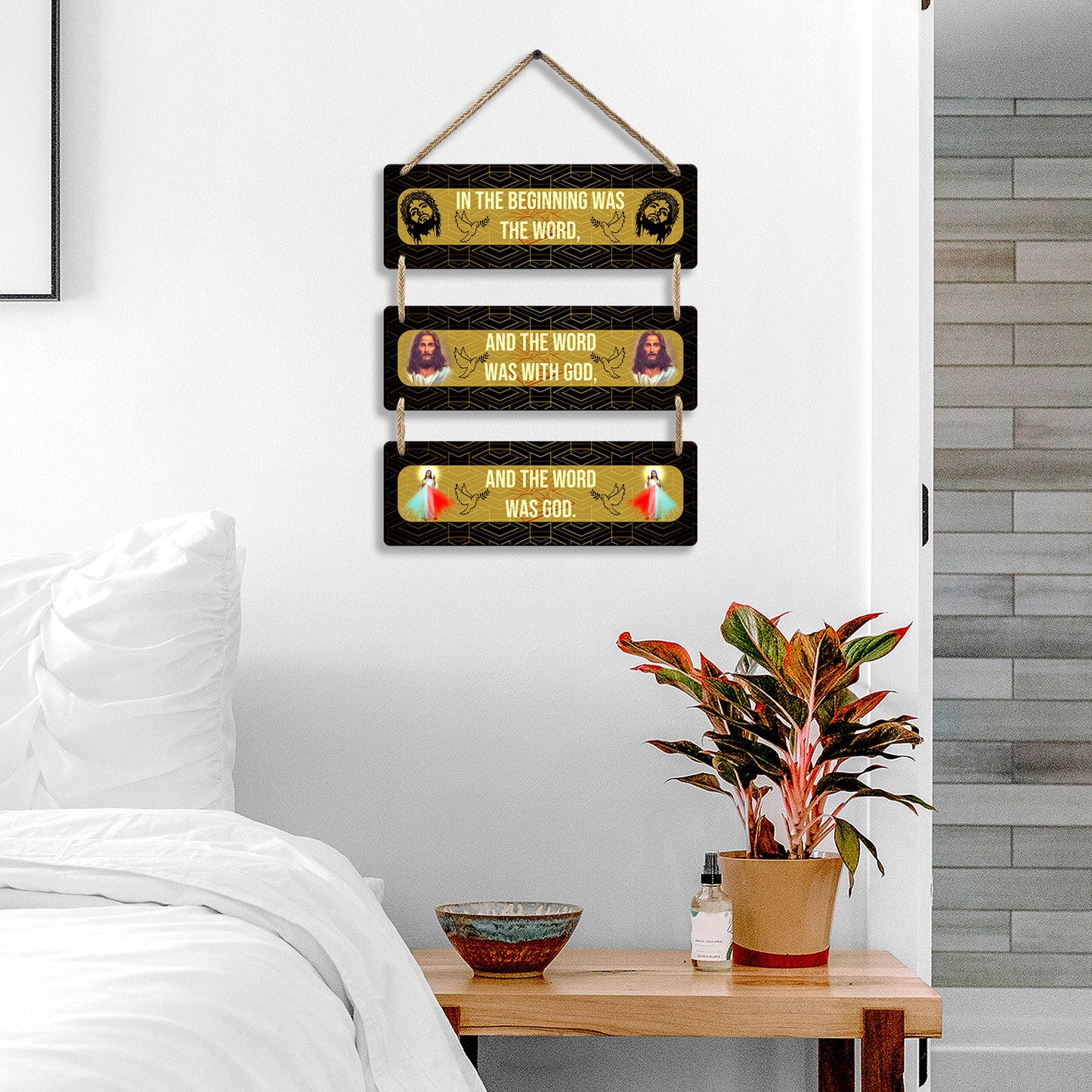 Three Rectangular Plate Wall Hanging