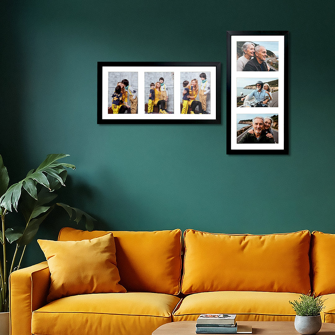 Photo Frame 2 Set of 9x19 Inch Holds 3 Photos