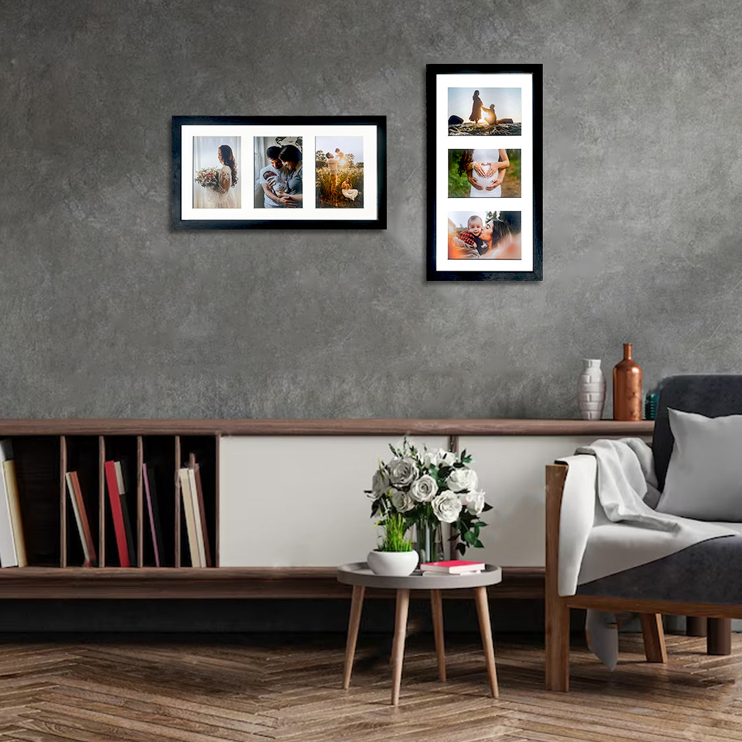 Photo Frame 2 Set of 16x8 Inch Holds 3 Photos