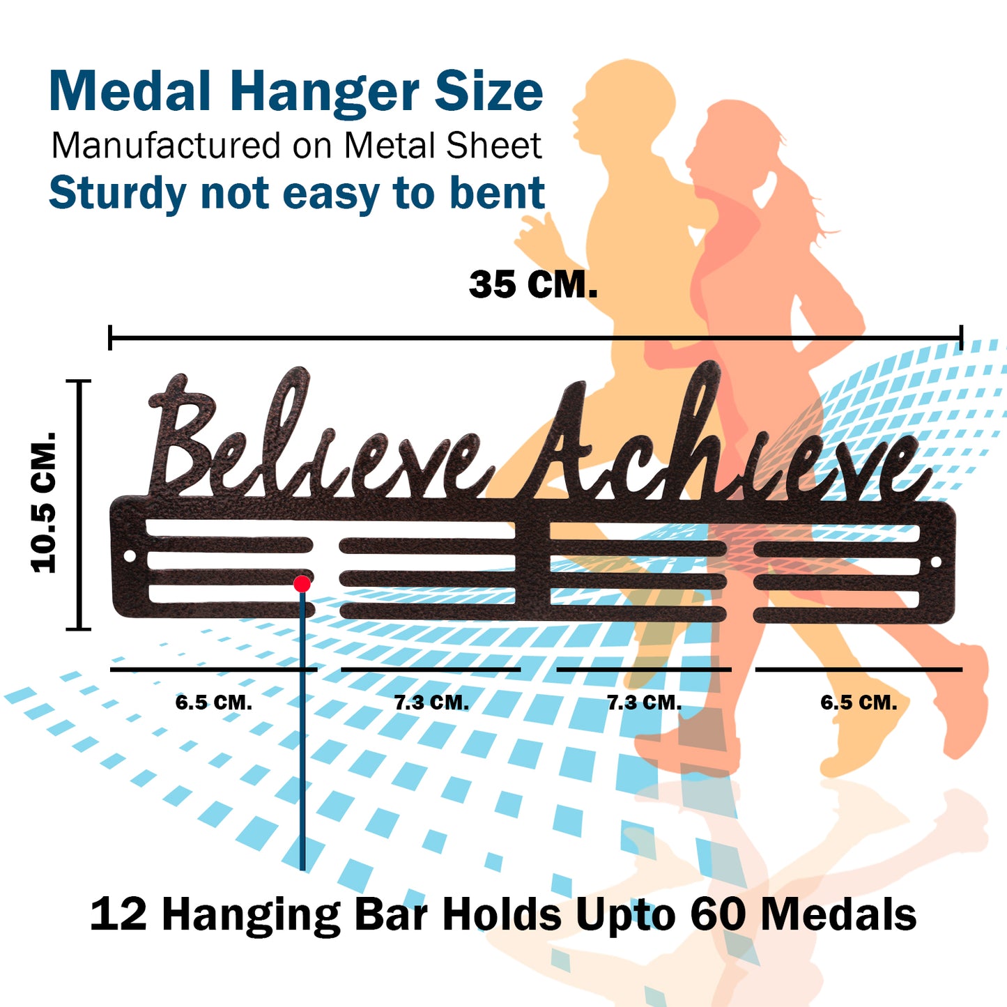 Believe Achieve Brown Medal Holder