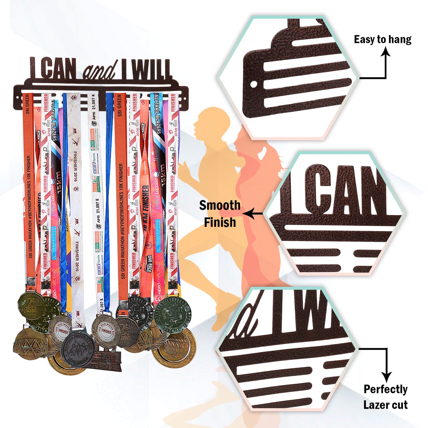 I Can and I Will Brown Medal Holder
