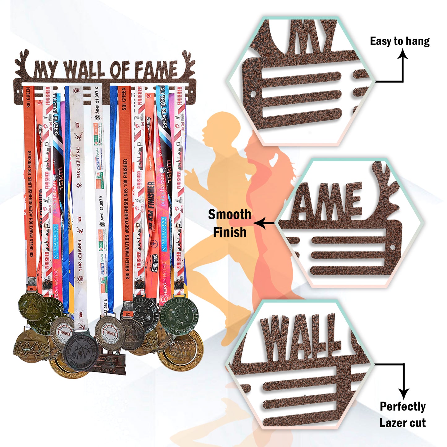 My Wall of Fame Brown Medal Holder