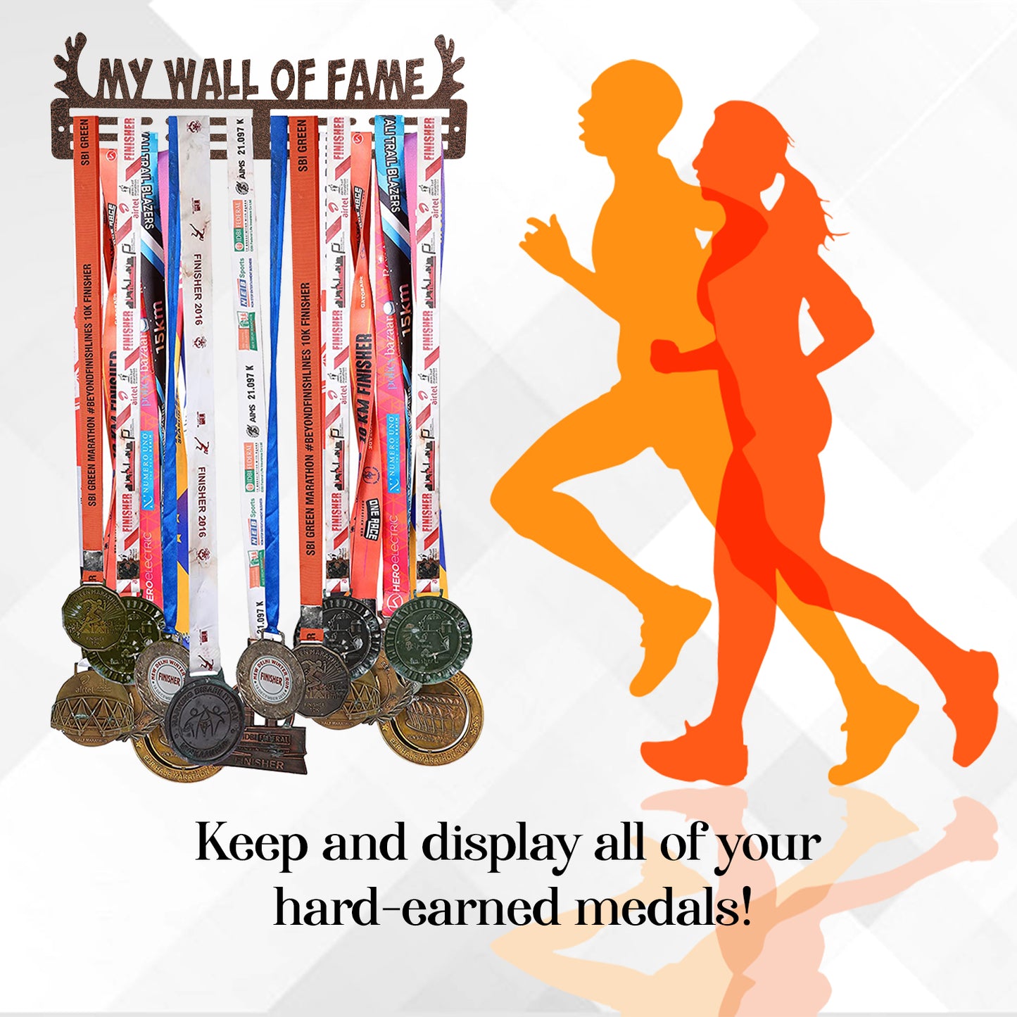 My Wall of Fame Brown Medal Holder