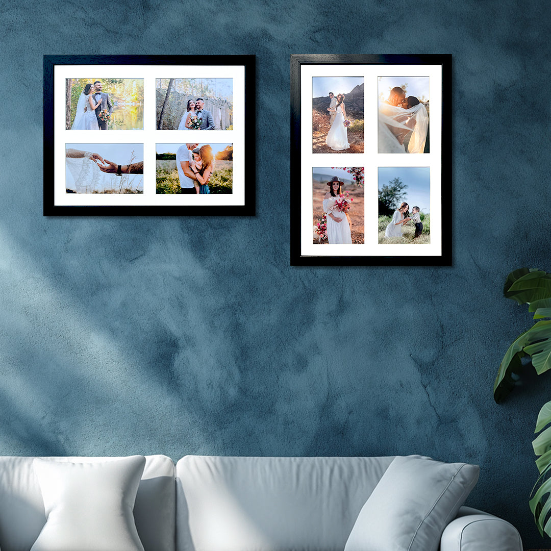 Customized Photo Frame 2 Set of 11x15 Inch Holds Total 8 Photos