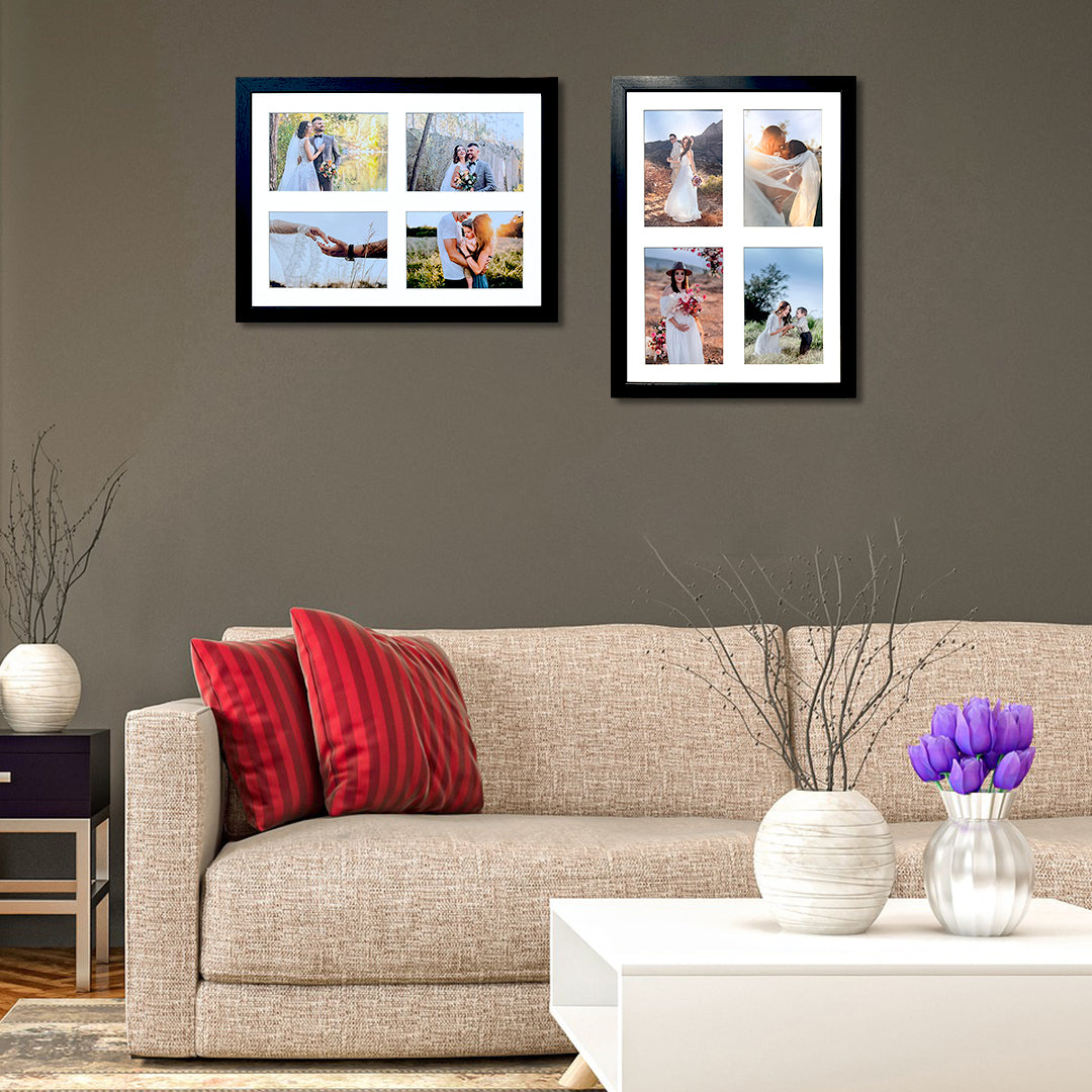 Customized Photo Frame 2 Set of 11x15 Inch Holds Total 8 Photos