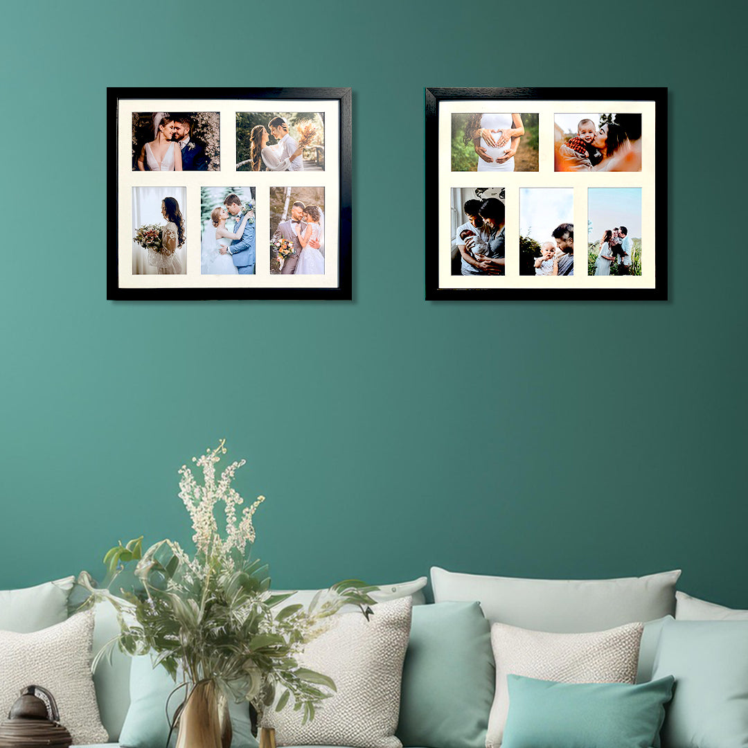 Customized Photo Frame 2 Set of 15x13 Inch Holds Total 10 Photos