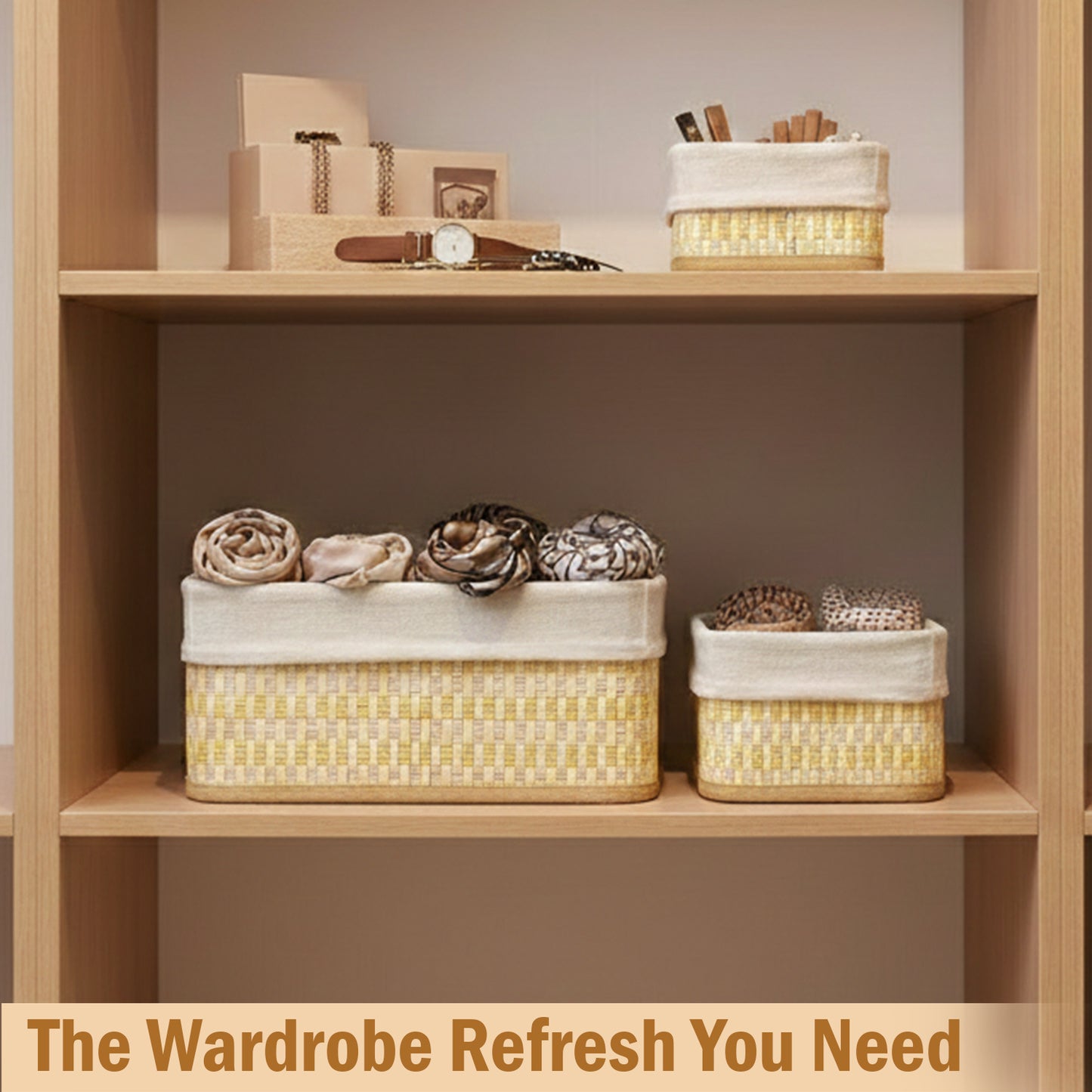 Storage Organizer Baskets | Wicker Baskets | Bamboo Basket Kitchen Storage