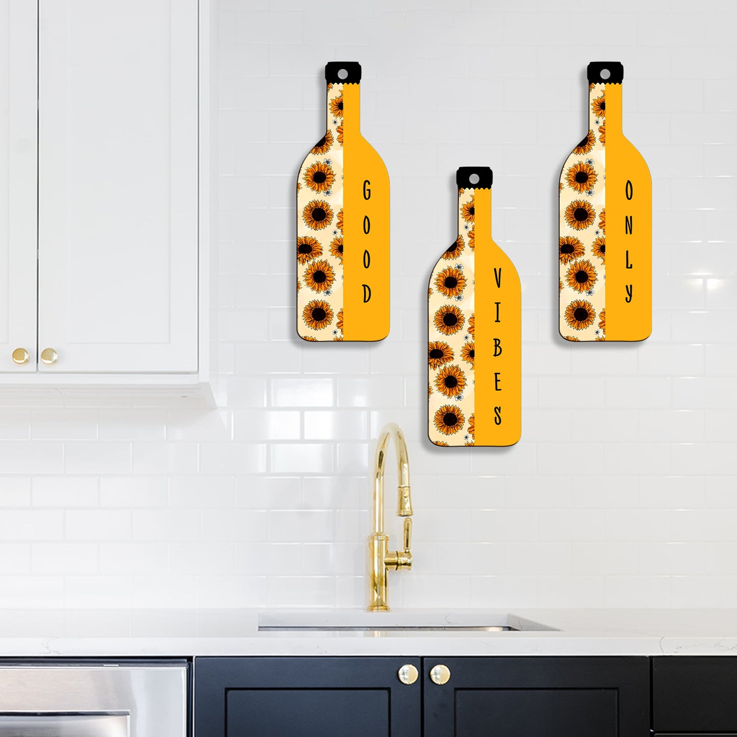Set of 3 Bottle Wall Hanging
