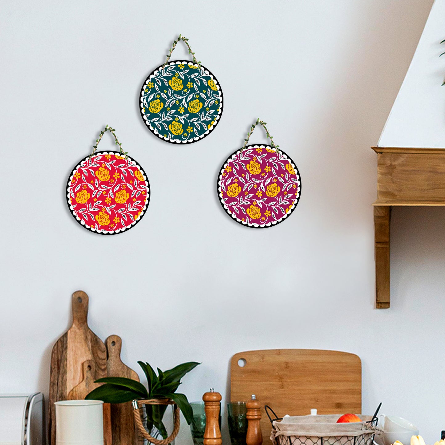 Sehaz Artworks Set of 3 Circle Wall Hanging