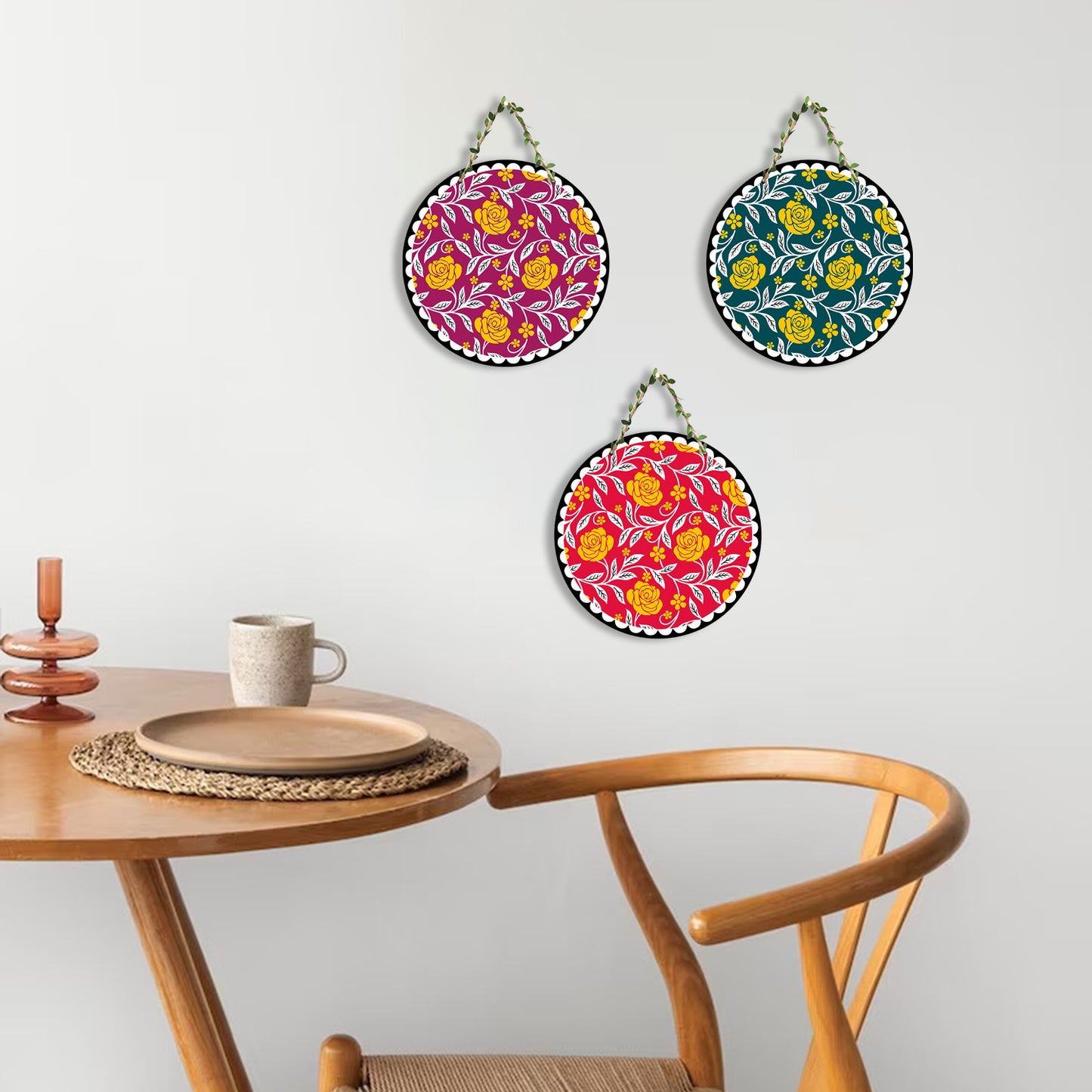 Sehaz Artworks Set of 3 Circle Wall Hanging