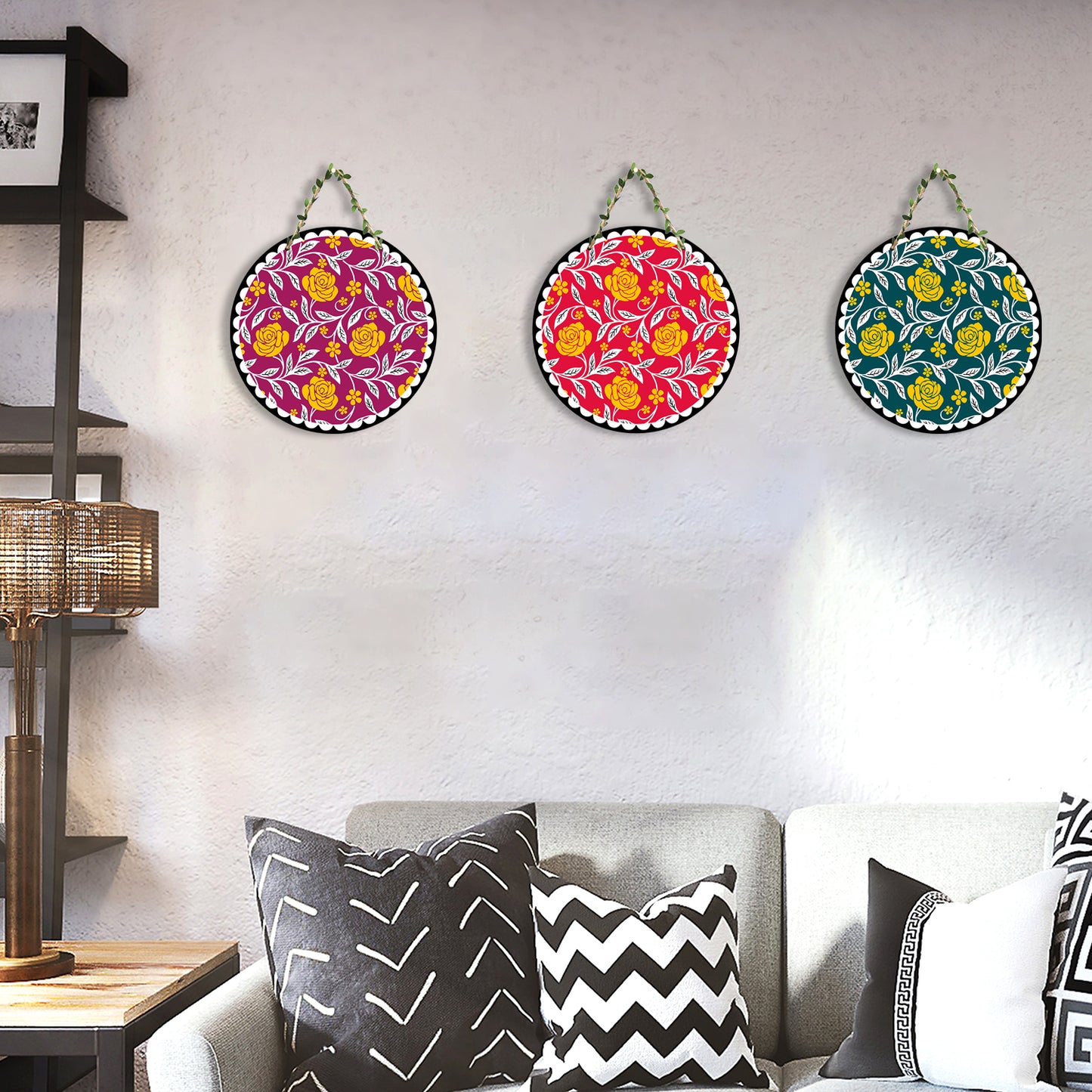 Sehaz Artworks Set of 3 Circle Wall Hanging