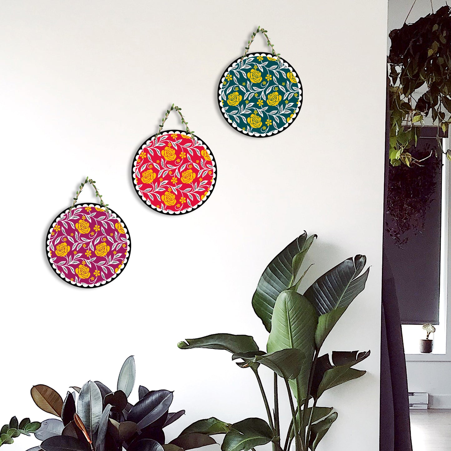 Sehaz Artworks Set of 3 Circle Wall Hanging