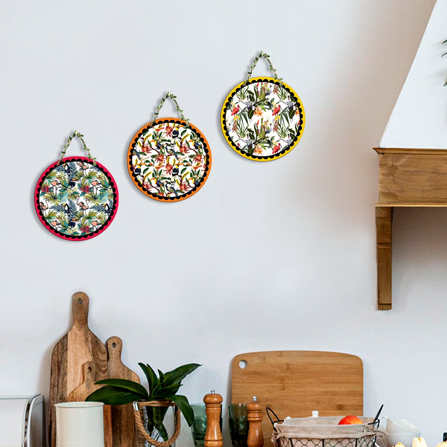 Sehaz Artworks Set of 3 Circle Wall Hanging