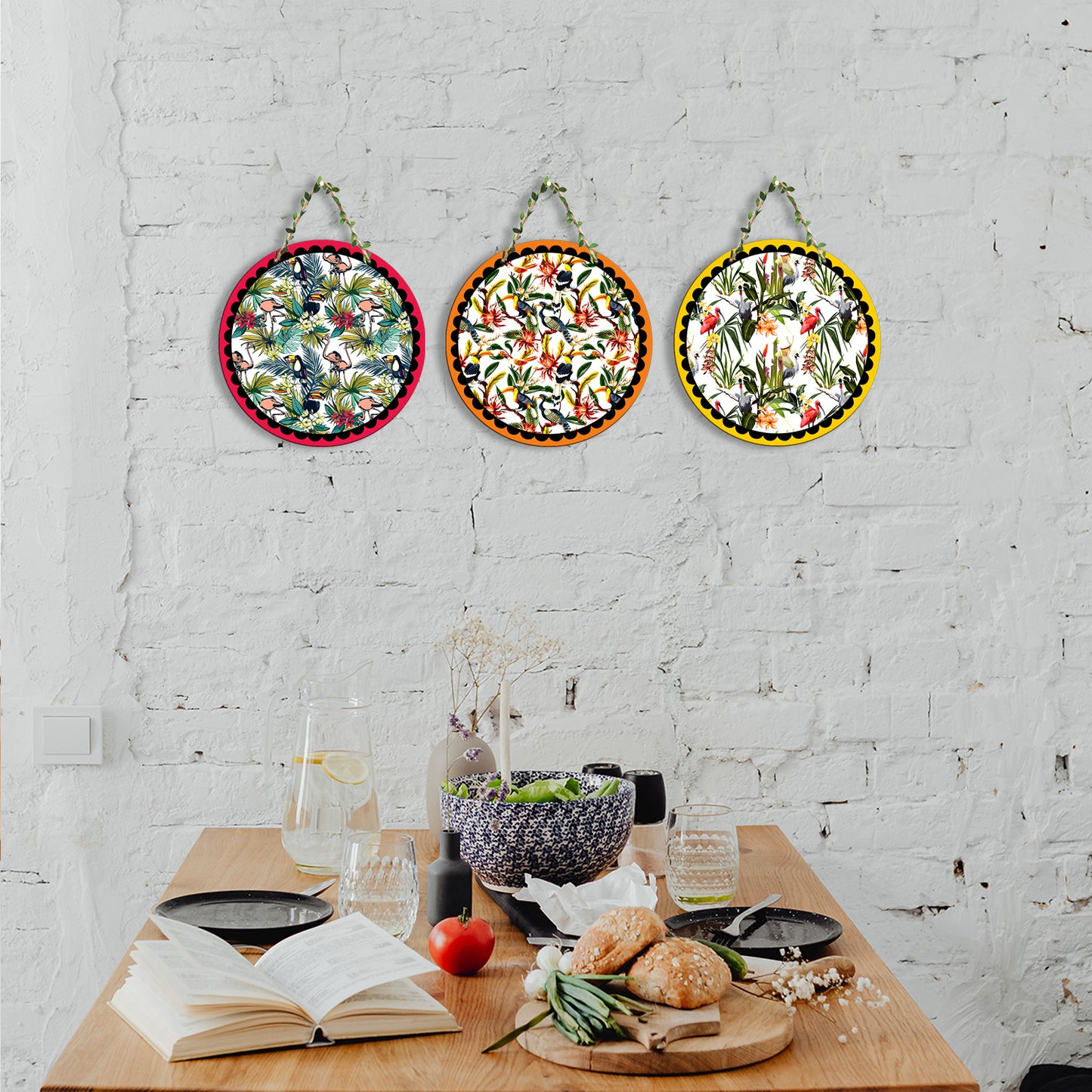 Sehaz Artworks Set of 3 Circle Wall Hanging