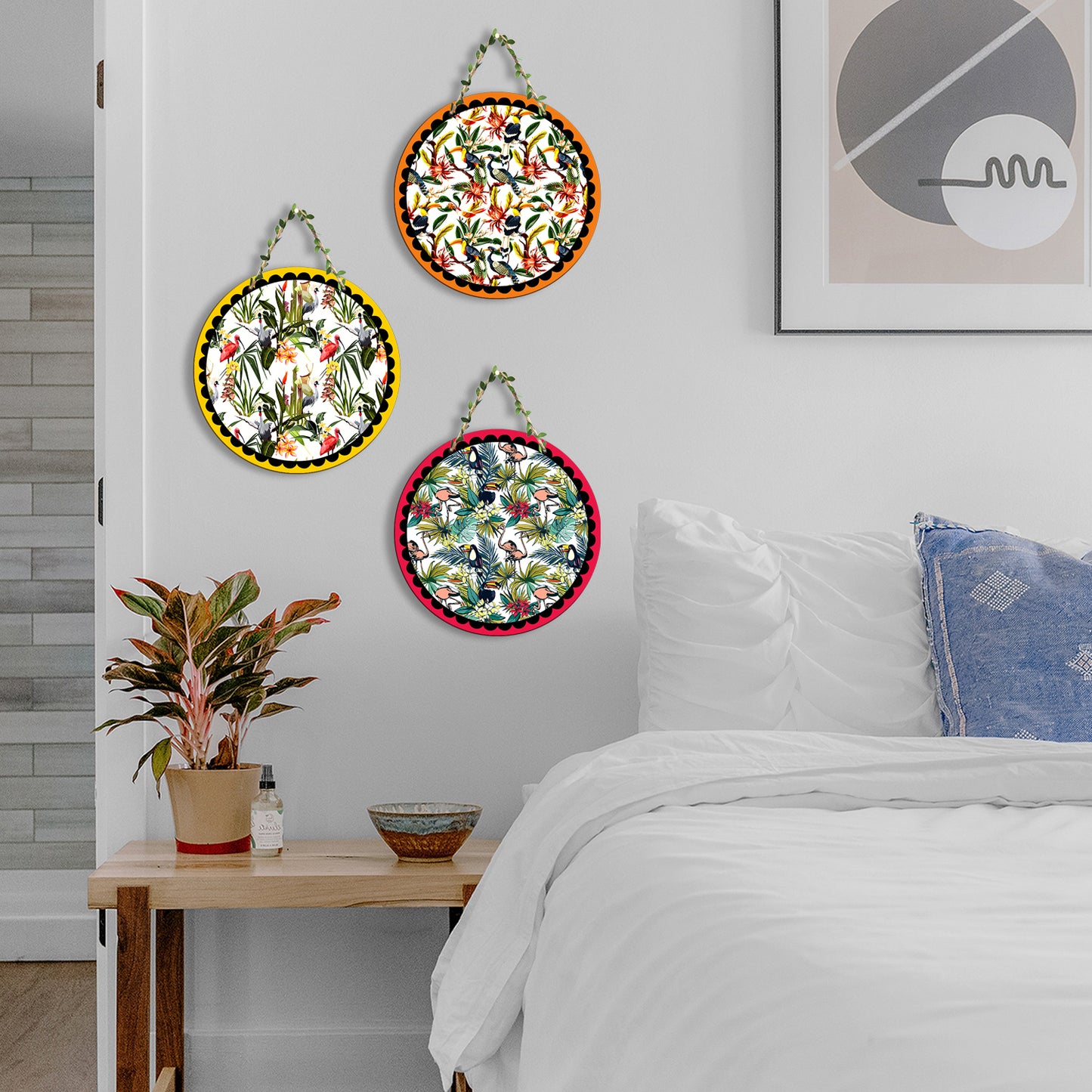Sehaz Artworks Set of 3 Circle Wall Hanging