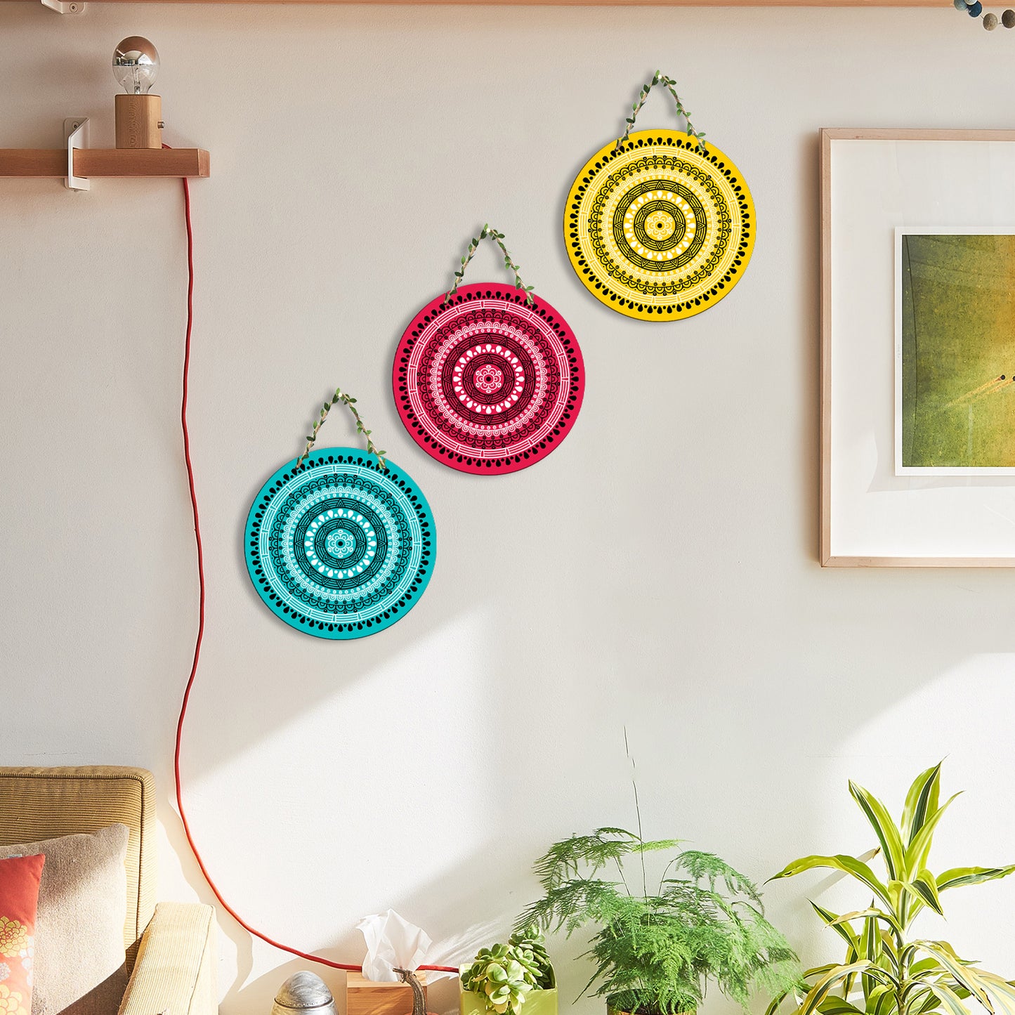 Sehaz Artworks Set of 3 Circle Wall Hanging