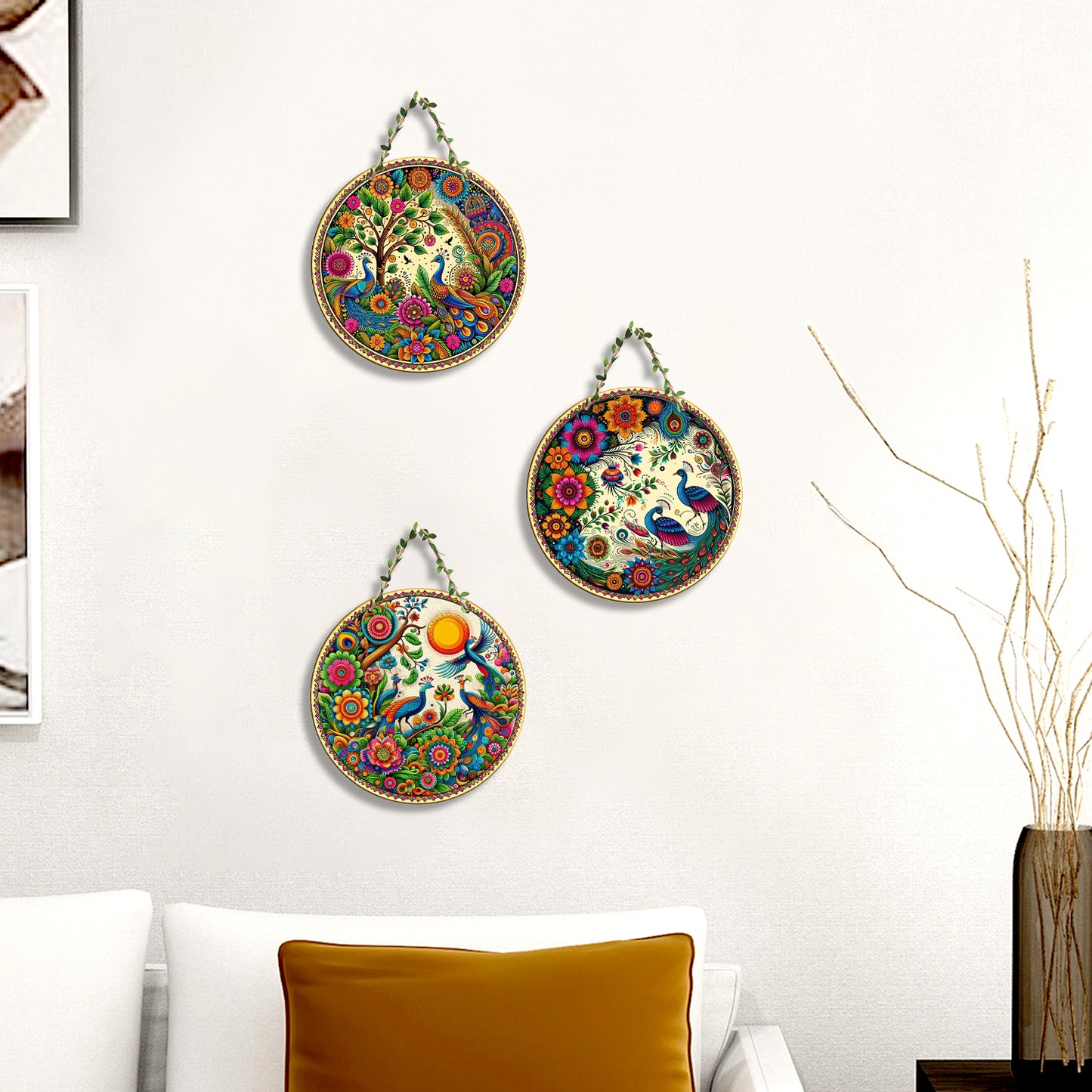 Sehaz Artworks Set of 3 Circle Wall Hanging