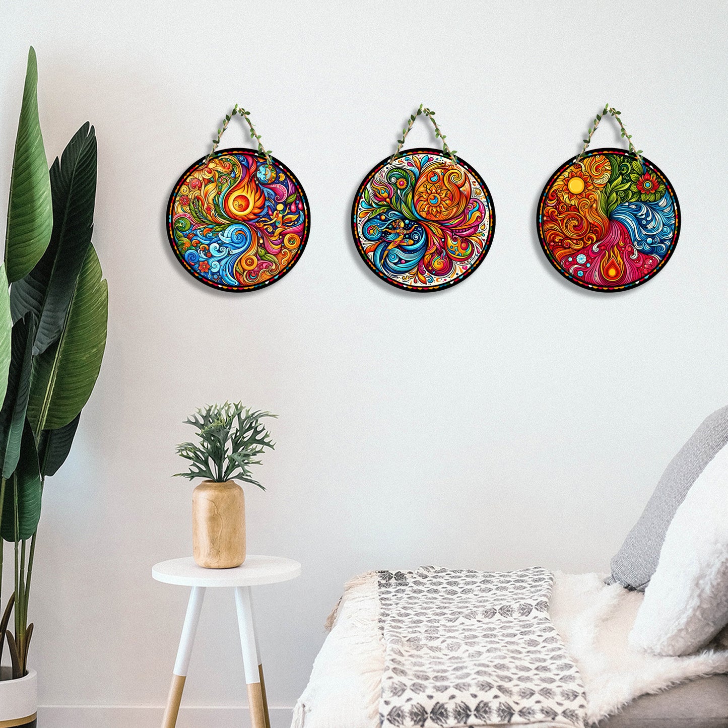 Sehaz Artworks Set of 3 Circle Wall Hanging