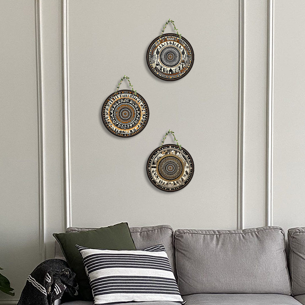 Sehaz Artworks Set of 3 Circle Wall Hanging