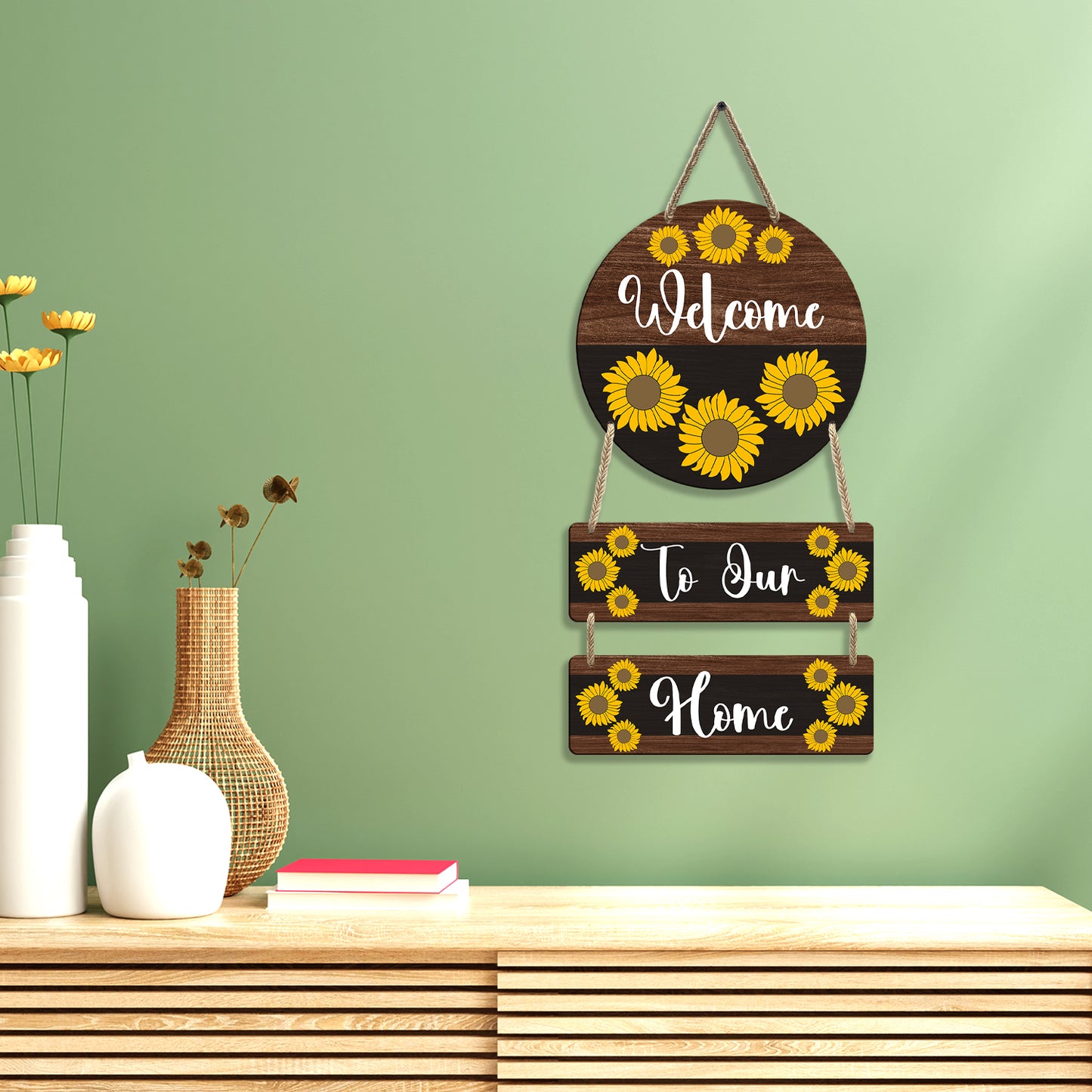 Rectangular Circle Wall Hanging