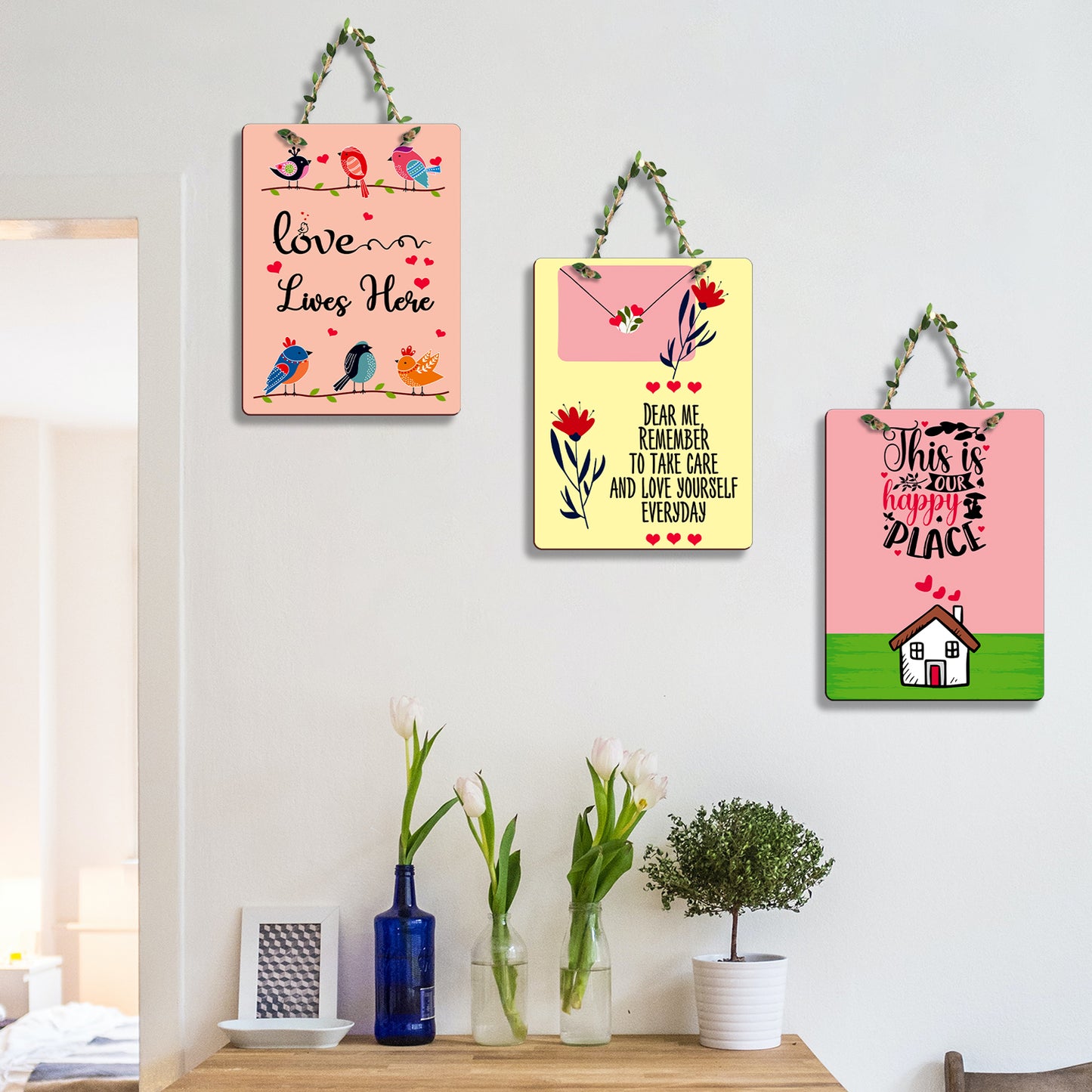 Rectangular Wall Hanging Set of 3
