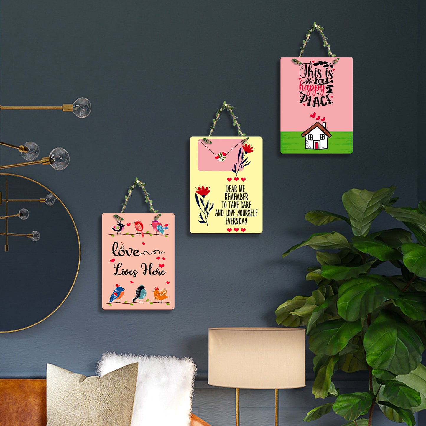 Rectangular Wall Hanging Set of 3