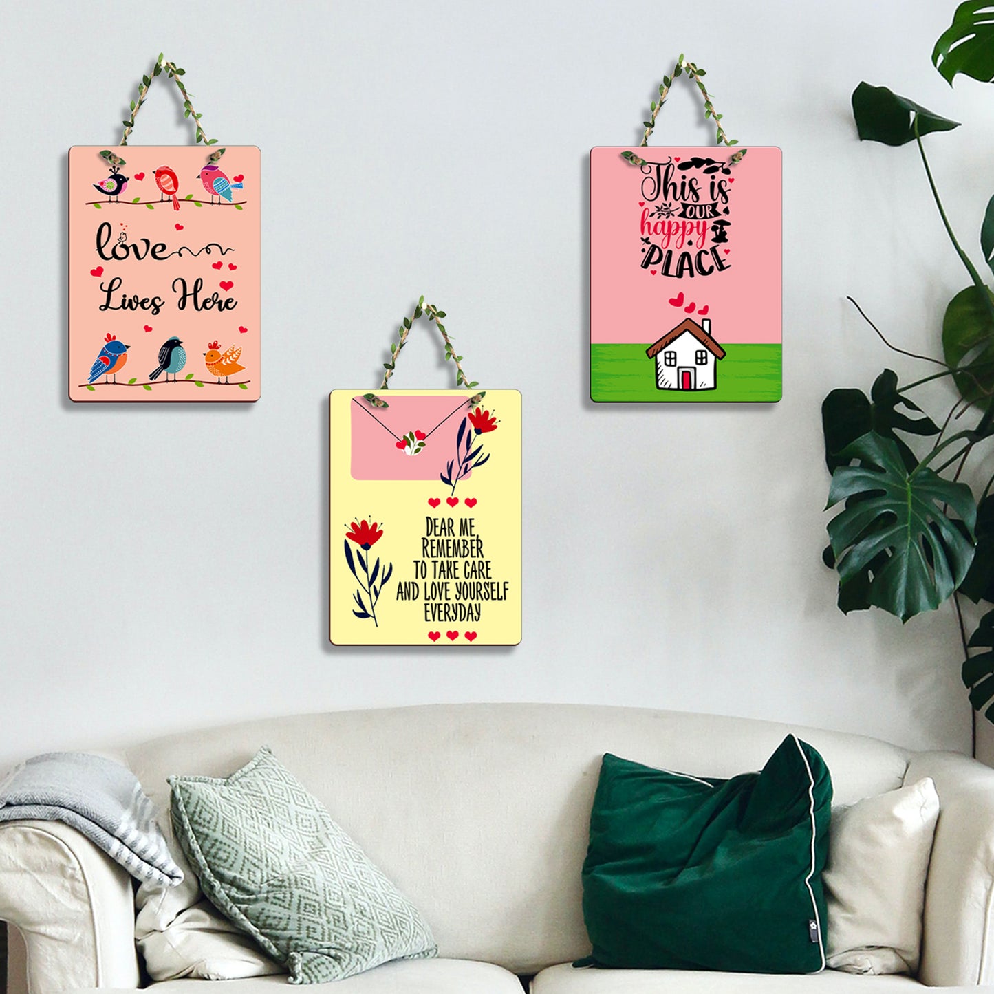 Rectangular Wall Hanging Set of 3