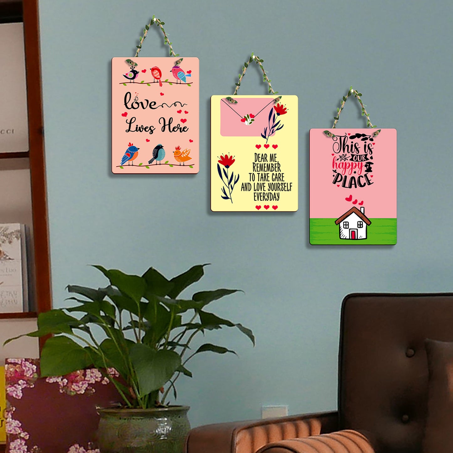 Rectangular Wall Hanging Set of 3
