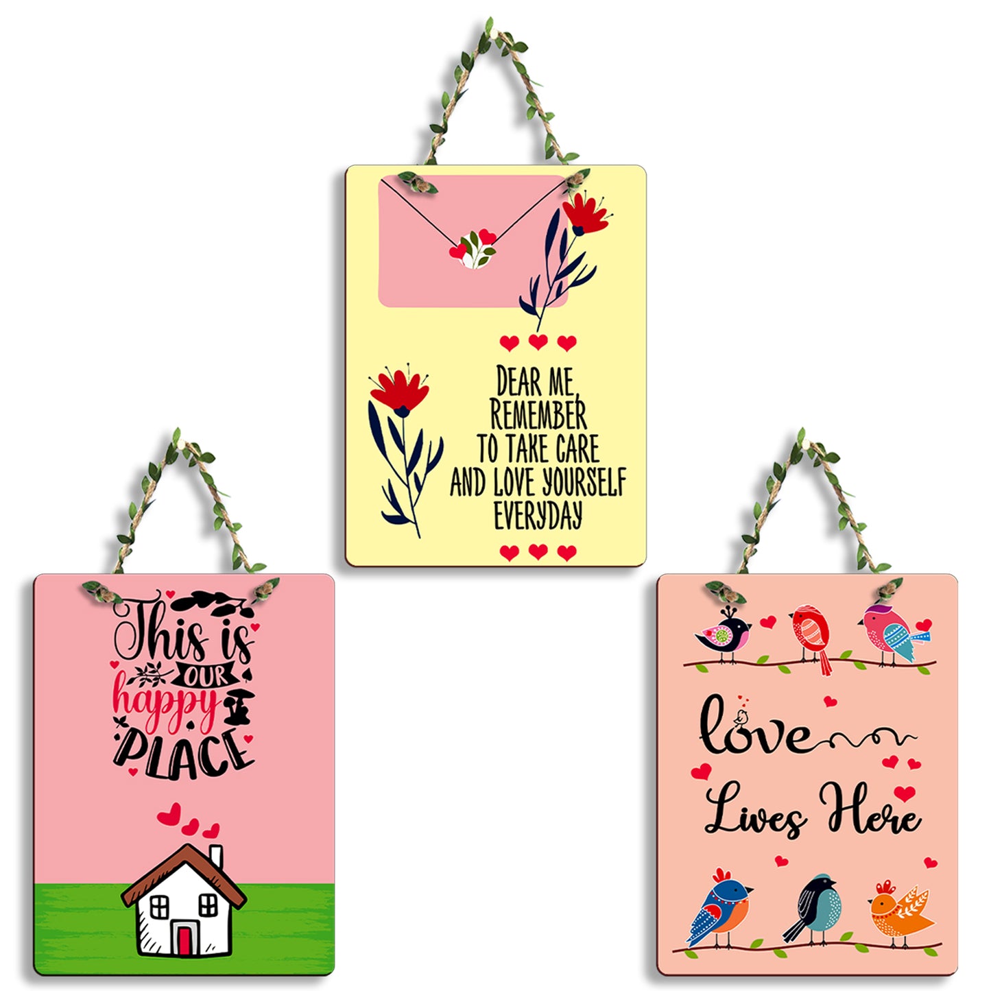 Rectangular Wall Hanging Set of 3