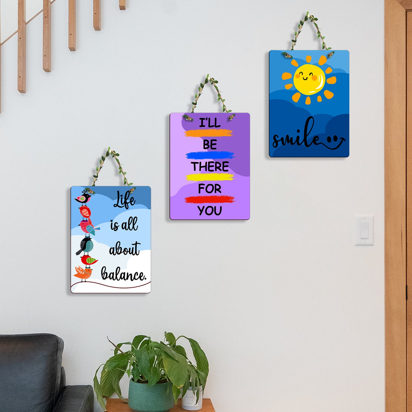 Rectangular Wall Hanging Set of 3