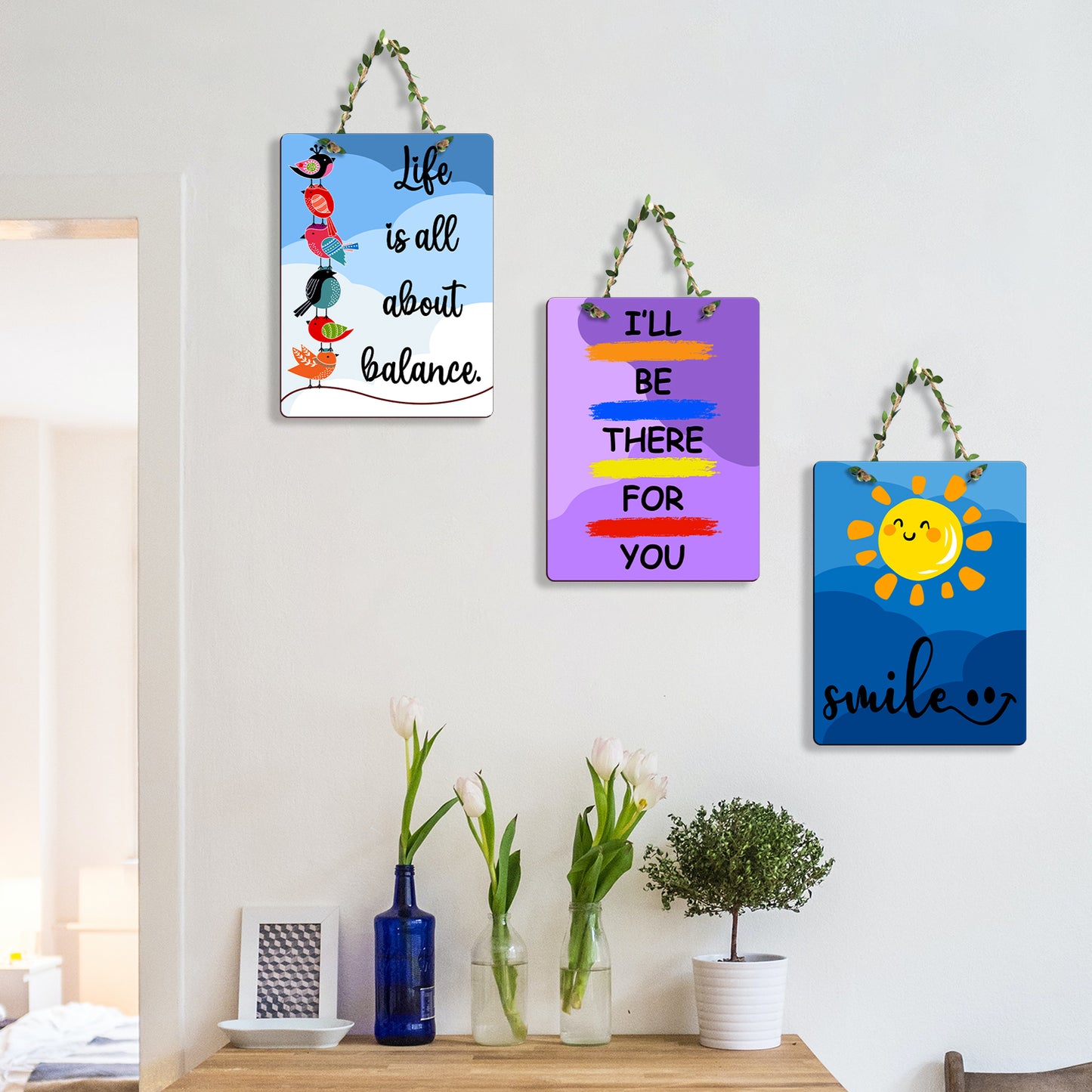 Rectangular Wall Hanging Set of 3