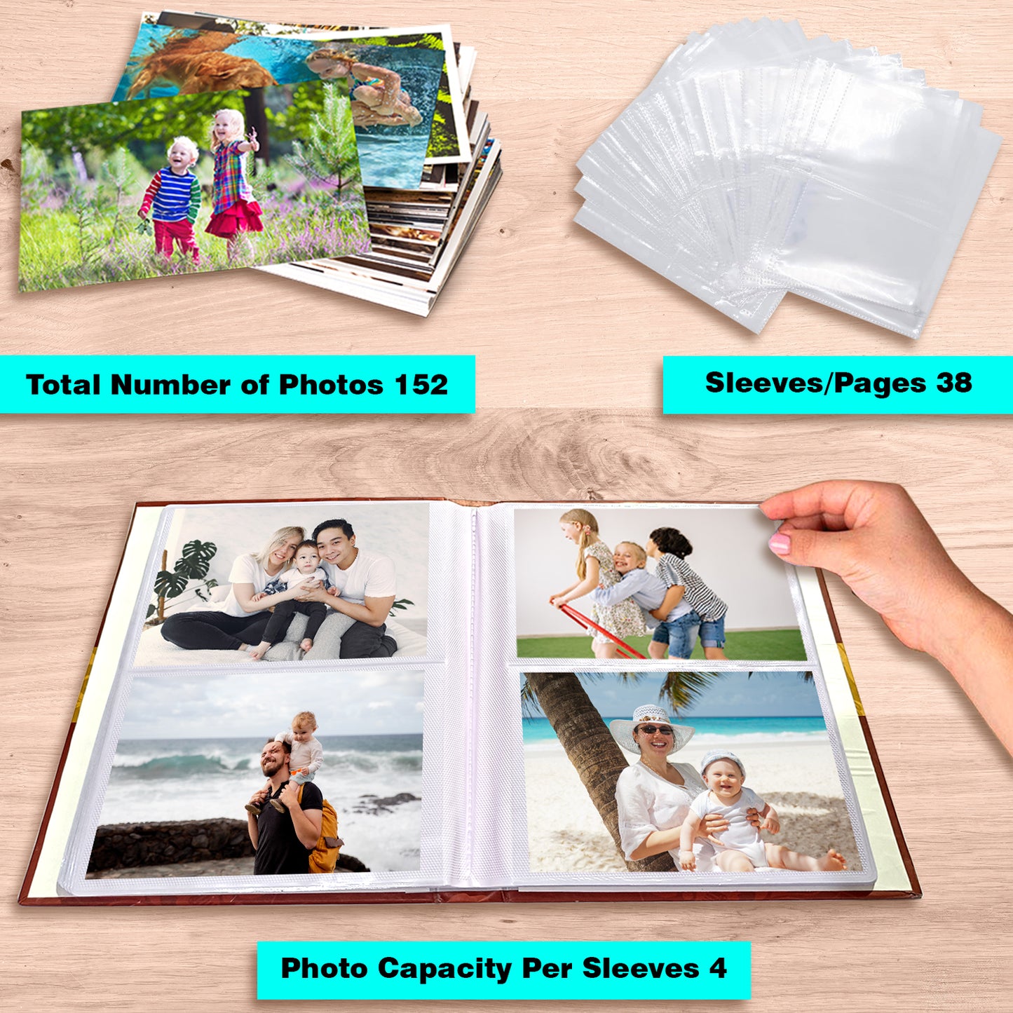 Photo Album Size 5x7 Holds 152 Photos