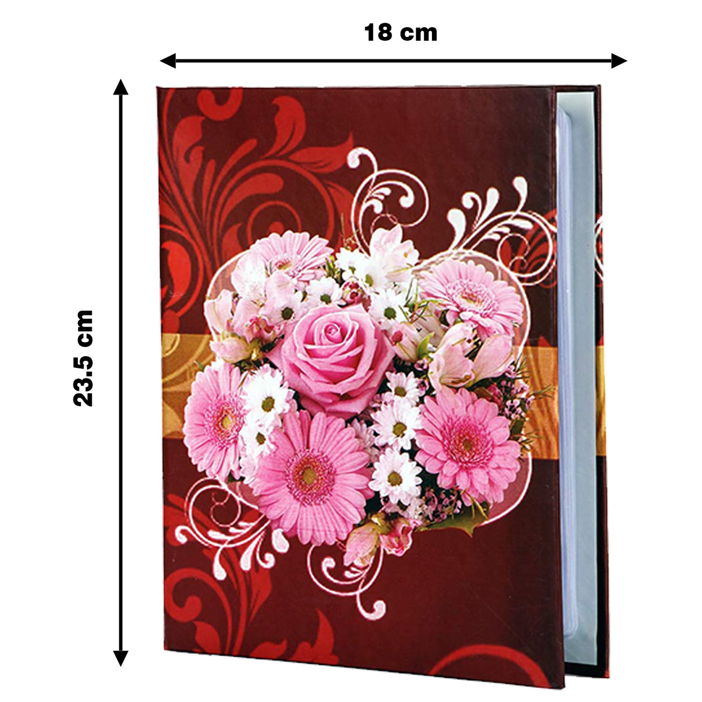 Pink Roses Photo Album 6X8 Holds 100 Photos