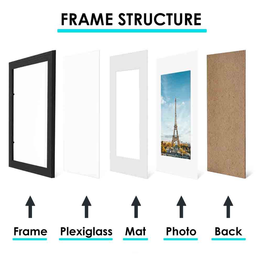 Collage Photo Frame Set of 16 Frames – Multi-Size Wall Display