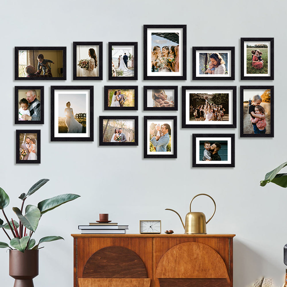 16-Frame Wall Collage Photo Frame Set – Multi-Size Picture Display for Home Decor