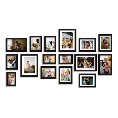 Collage Photo Frame Set of 16 Frames – Multi-Size Wall Display