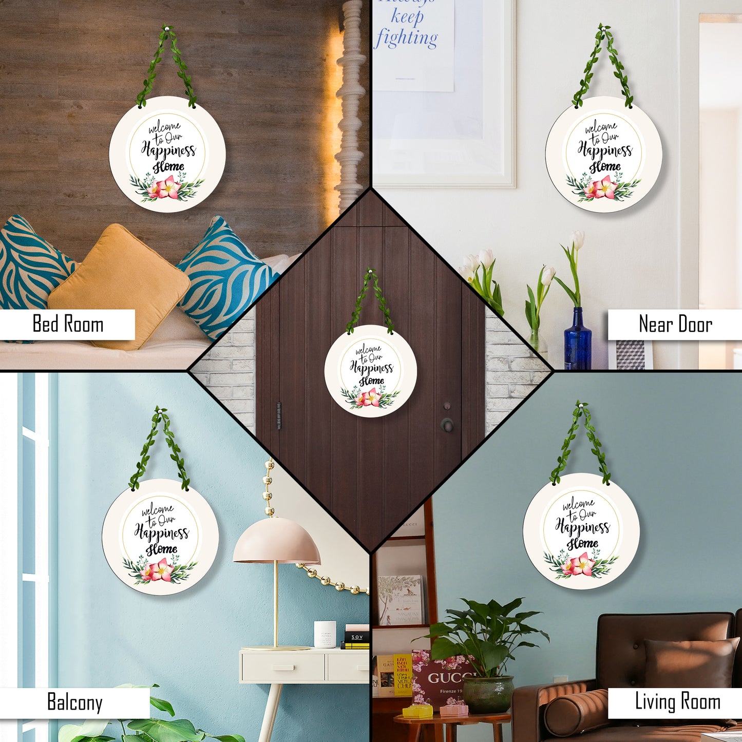 Circle Wall hanging - Welcome to Our Happiness Home