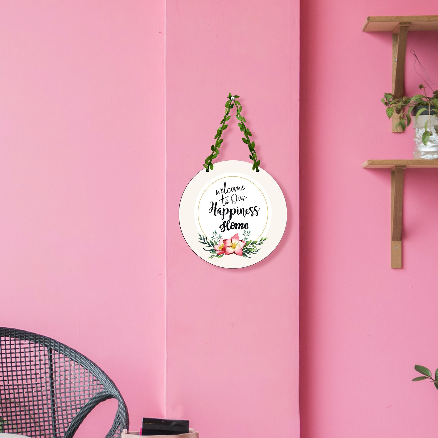 Circle Wall hanging - Welcome to Our Happiness Home