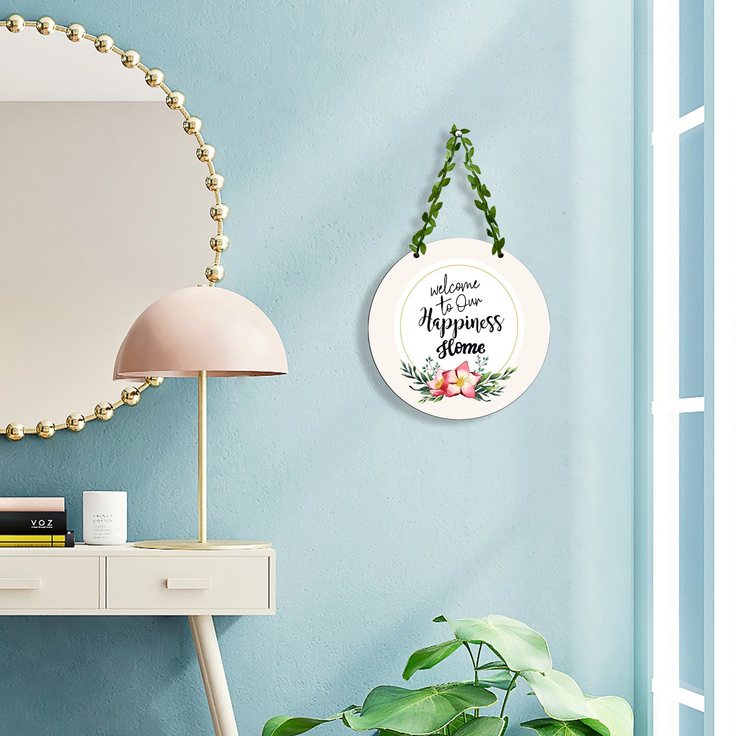 Circle Wall hanging - Welcome to Our Happiness Home