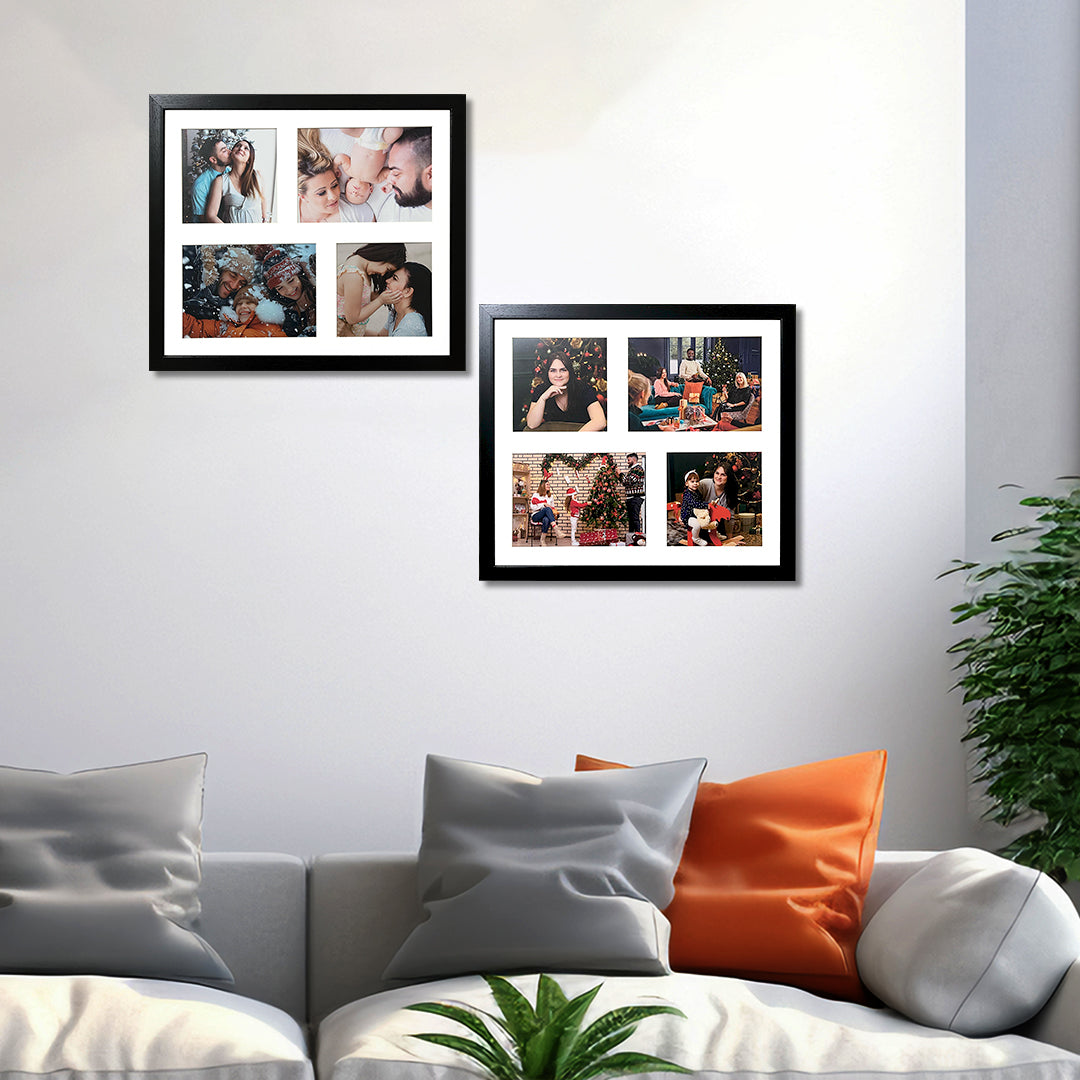 Customized Photo Frame 2 Set of 13x15 Inch Holds Total 8 Photos