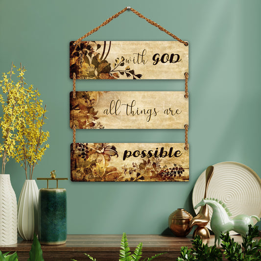 Three Rectangular Plate Wall Hanging