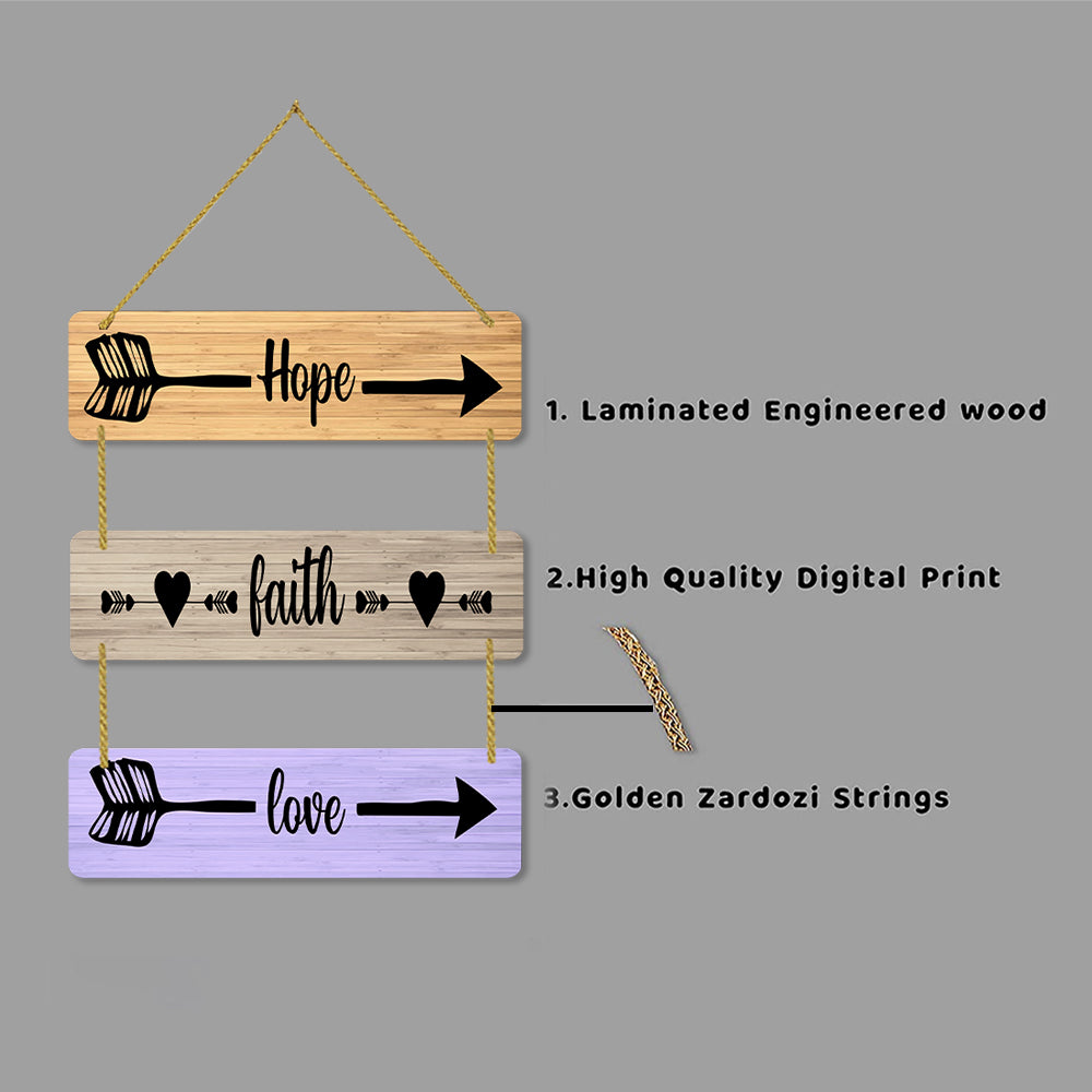 Three Rectangular Plate Wall Hanging