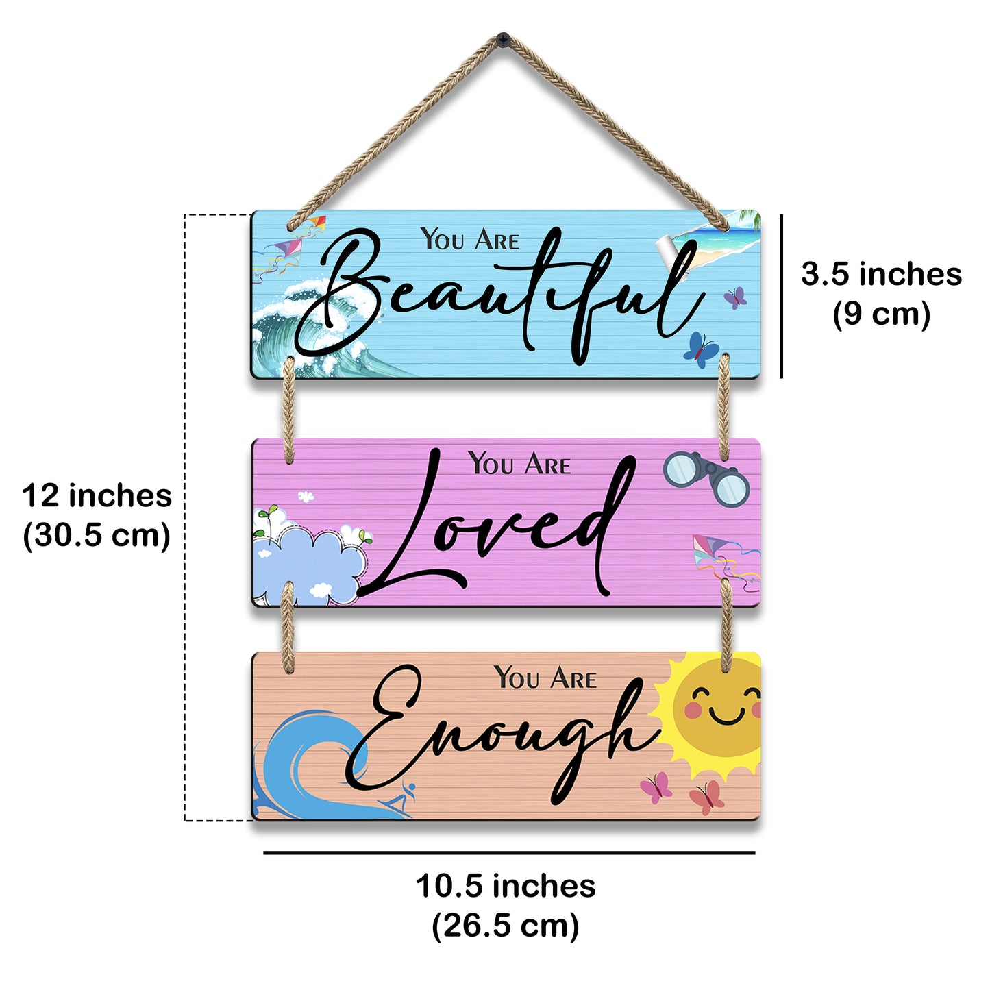 Three Rectangular Plate Wall Hanging