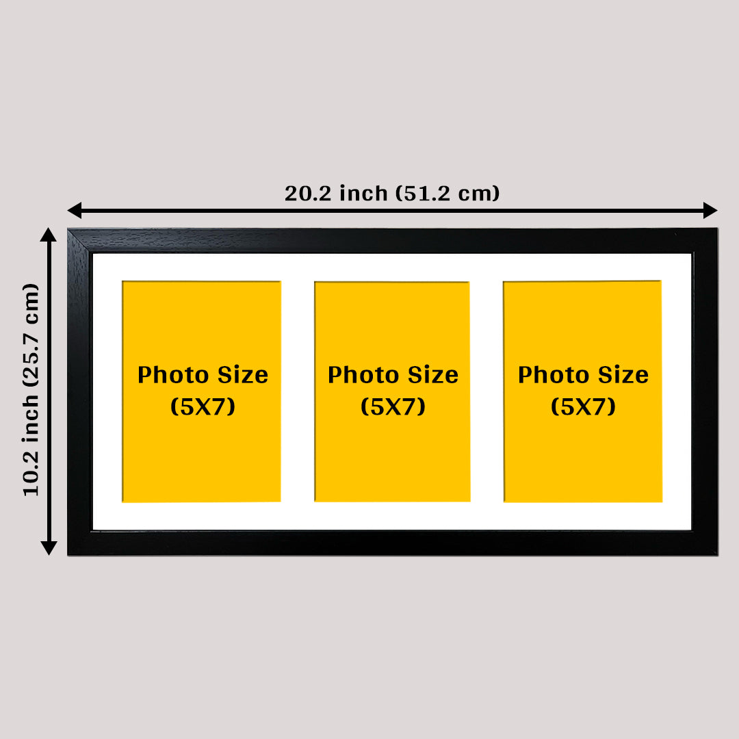Customized Photo Frame 2 Set of 9x19 Inch Holds Total 6 Photos