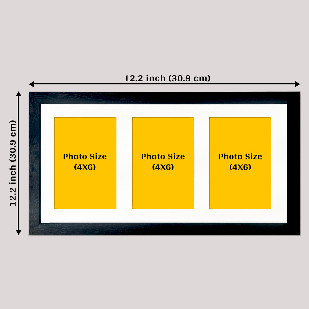 Customized Photo Frame 2 Set of 16x8 Inch Holds Total 6 Photos