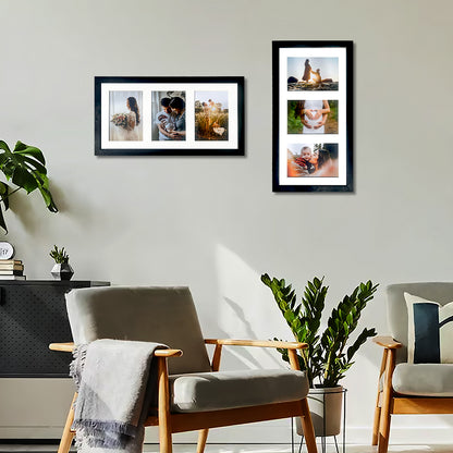Customized Photo Frame 2 Set of 16x8 Inch Holds Total 6 Photos