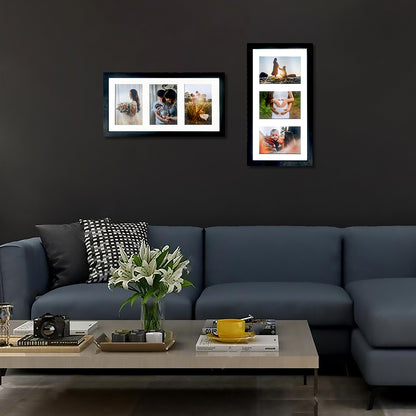 Customized Photo Frame 2 Set of 16x8 Inch Holds Total 6 Photos